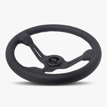 Load image into Gallery viewer, The Le Mans | Black Leather | Black Spoke | Black Stitch