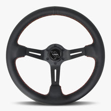 Load image into Gallery viewer, The Le Mans | Black Leather | Black Spoke | Euro Stitch