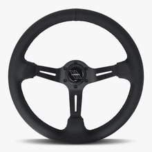 Load image into Gallery viewer, The Le Mans | Black Perforated Leather | Black Spoke | Black Stitch