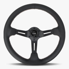 Load image into Gallery viewer, The Le Mans | Black Perforated Leather | Black Spoke | White Stitch