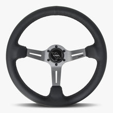 Load image into Gallery viewer, The Le Mans | Black Leather | Graphite Spoke | Black Stitch
