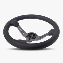 Load image into Gallery viewer, The Le Mans | Black Leather | Graphite Spoke | Black Stitch