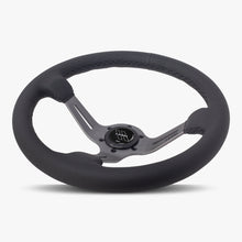 Load image into Gallery viewer, The Le Mans | Black Perforated Leather | Graphite Spoke | Black Stitch