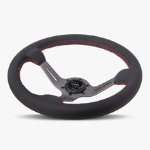 Load image into Gallery viewer, The Le Mans | Black Perforated Leather | Graphite Spoke | Red Stitch
