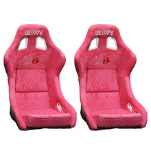 Load image into Gallery viewer, Pink Bull Boost Adjustable Racing Lowered Heartbreak Bucket Seat with Slider Rails