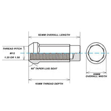 Load image into Gallery viewer, Godspeed New Type-X 60mm Open End Aluminum Lug Nuts 20 pcs. Set M12 X 1.25