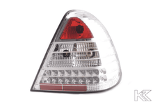 Load image into Gallery viewer, Mercedes Benz C-Class (202) Chrome Clear LED Taillights Set (1996-2000)