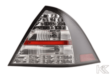 Load image into Gallery viewer, Mercedes Benz C-Class (203) Sedan Black LED Taillights Set (2005-2007)