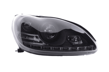 Load image into Gallery viewer, Mercedes Benz S-Class (220) Black LED Headlights with Daytime Running Lights (1998 - 2005)