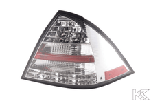 Load image into Gallery viewer, Mercedes W203 Chrome Clear LED Tail Lights (2001-2004)