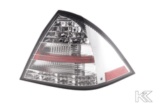 Load image into Gallery viewer, Mercedes W203 Chrome Clear LED Tail Lights (2005-2007)