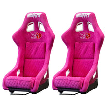 Load image into Gallery viewer, Pink Bull Boost Adjustable Racing Lowered Heartbreak Bucket Seat with Slider Rails