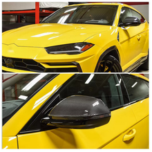 Load image into Gallery viewer, Dry Carbon Fiber Mirror Cover Caps for Lamborghini Urus Description