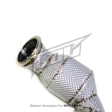 Load image into Gallery viewer, Stainless Catted Downpipe Heat Shield for BMW M5 F90 4.4T