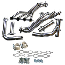 Load image into Gallery viewer, SPDZ1 Long Tube Headers with Y-Pipe Chevy Silverado / Suburban / Tahoe / GMC Sierra / Yukon (2007–2014) 4.8L / 5.3L / 6.0L / 6.2L – Full Polished Stainless Steel