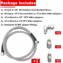 Load image into Gallery viewer, SS Braided Transmission Cooler Hose Lines Fit For TH350 700R4 TH400 52" Length