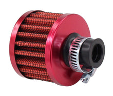 Load image into Gallery viewer, Universal 12mm Crankcase Vent Intake Mini Cone Air Breather Filter Chrome RED