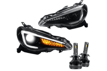 Load image into Gallery viewer, Scion FR-S Subaru BRZ Toyota GT86 1st Gen (ZN6/ZC6) Black Dual Beam Projector Headlights (2012-2021)