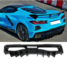 Load image into Gallery viewer, Gloss Black Rear Aggressive Diffuser for Chevrolet Corvette C8 Z51