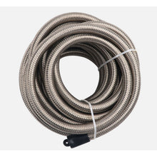 Load image into Gallery viewer, Silver Fuel Hose Oil Gas Air Line AN6-AN8-AN10 Stainless Steel Braided BOOSTED