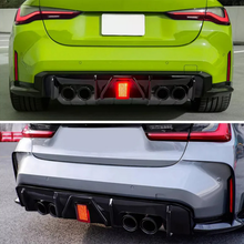 Load image into Gallery viewer, ABS Gloss Black Rear Diffuser w/ Brake Light for BMW G80 M3 G82 G83 M4