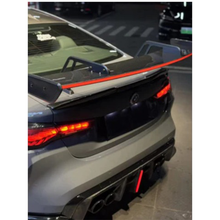 Load image into Gallery viewer, Prepreg Carbon Fiber LED Swan Neck Rear Wing for BMW G8X G80 M3 G82 M4 G87 M2