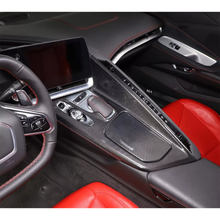 Load image into Gallery viewer, Carbon Fiber Center Console Cover + Cup Holder Lid Cover for Chevrolet Corvette C8