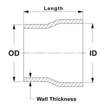 Load image into Gallery viewer, HPS Performance Products HPS 1-1/2" OD to 1-1/2" ID, 6061 Aluminum Slip Fit Transition Reducer Tube Joiner, 4" Long