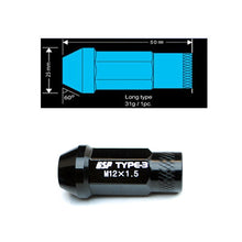 Load image into Gallery viewer, Godspeed Type 3 50mm Lug Nuts 20 pcs. Set M12x1.5