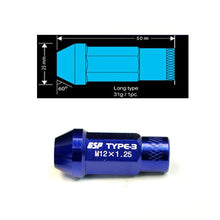 Load image into Gallery viewer, Godspeed Type 3 50mm Lug Nuts 20 pcs. Set M12x1.5
