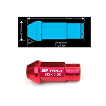 Load image into Gallery viewer, Godspeed Type 3 50mm Lug Nuts 20 pcs. Set M12x1.25