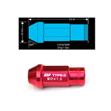 Load image into Gallery viewer, Godspeed Type 3 50mm Lug Nuts 20 pcs. Set M12x1.5