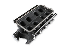 Load image into Gallery viewer, 8.2" SBF Ford Hi-Ram Intake Manifold with 105mm 1986-95 Ford 5.0 Throttle Body Flange Side Mount Top. Black
