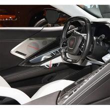 Load image into Gallery viewer, Dry Carbon Fiber Interior Door Bow Cover Trim for Chevrolet Corvette C8