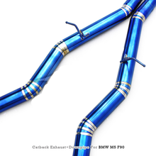 Load image into Gallery viewer, Valved Titanium Catback Exhaust System Downpipe for BMW M5 F90 4.4T