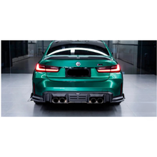 Load image into Gallery viewer, Carbon Fiber V2 Rear Diffuser &amp; Canards for BMW G80 M3
