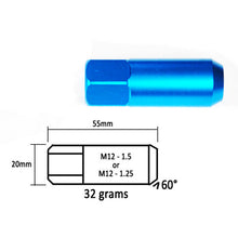 Load image into Gallery viewer, Godspeed Type 5 55mm Lug Nuts 20 pcs. Set M12 X 1.5