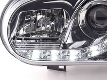 Load image into Gallery viewer, Volkswagen Golf 4 Chrome LED Headlights with Daytime Running Lights (1997 - 2003)