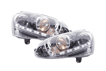 Load image into Gallery viewer, Volkswagen Golf 5 Chrome LED Headlights with Daytime Running Lights (2003 - 2008) - With R87 approval