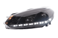 Load image into Gallery viewer, Volkswagen Golf 6 Black LED Headlights with Daytime Running Lights (2008-2014)