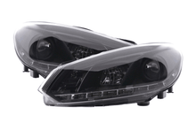 Load image into Gallery viewer, Volkswagen Golf 6 Black LED Headlights with Daytime Running Lights (2008-2014)