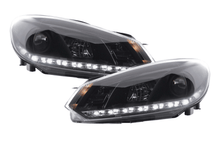 Load image into Gallery viewer, Volkswagen Golf 6 Black LED Headlights with Daytime Running Lights (2008-2014)