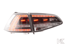 Load image into Gallery viewer, Volkswagen MK7 Golf/GTI/R - Clear/Black LED Tail Lights for Halogen Models (2012-2017)