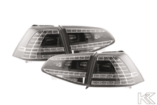 Load image into Gallery viewer, Volkswagen MK7 Golf/GTI/R - Clear/Black LED Tail Lights for Halogen Models (2012-2017)