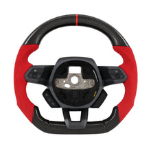 Load image into Gallery viewer, Custom Alcantara Red Steering Wheel for Lamborghini Huracan LP580 LP610 LP640 EVO STO