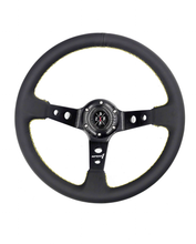 Load image into Gallery viewer, SPDZ1 Yellow Lined Steering Wheel