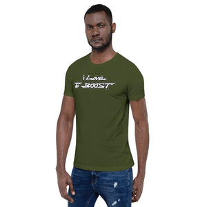 i Love To BOOST (stacked white lettering) Short-Sleeve Unisex T-Shirt