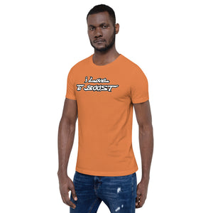 i Love To BOOST (stacked white lettering) Short-Sleeve Unisex T-Shirt