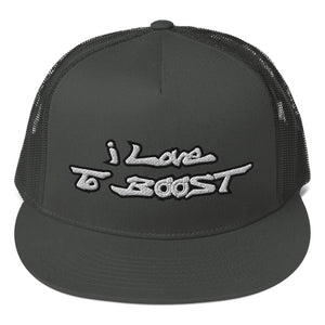 i Love To BOOST (Stacked) Trucker Cap