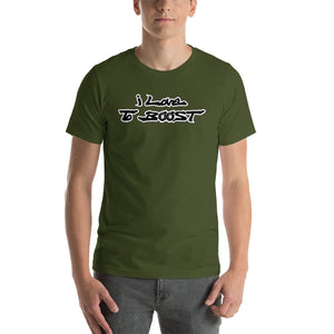 i Love To BOOST (stacked balck lettering) Short-Sleeve Unisex T-Shirt